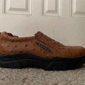 Roper Ostrich slip on shoes